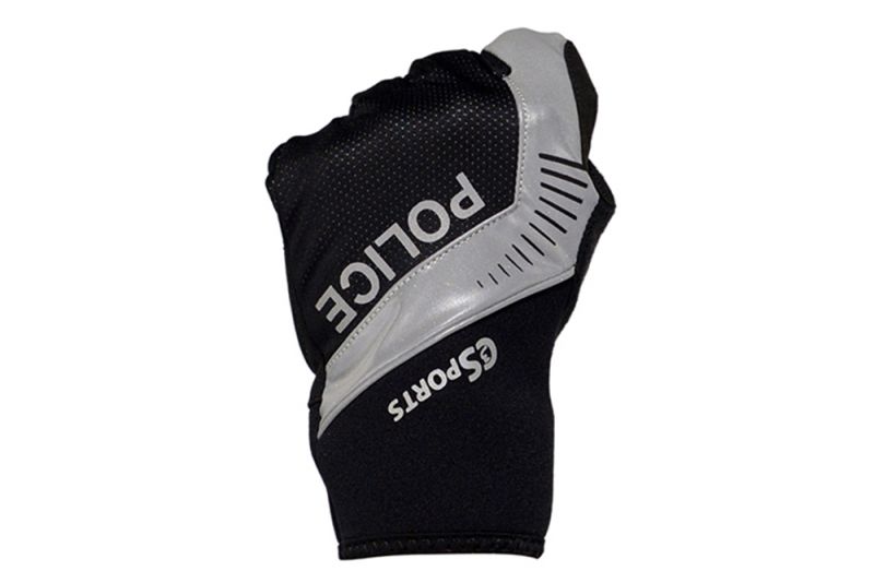 police bicycle gloves ROCKBROS Half-Finger Gel Padded Cycling Shock-Absorbing for Men Women, EU L / Asian XL curved fingers for a natural fit and water Apollo Police Patrol Bike Mitts